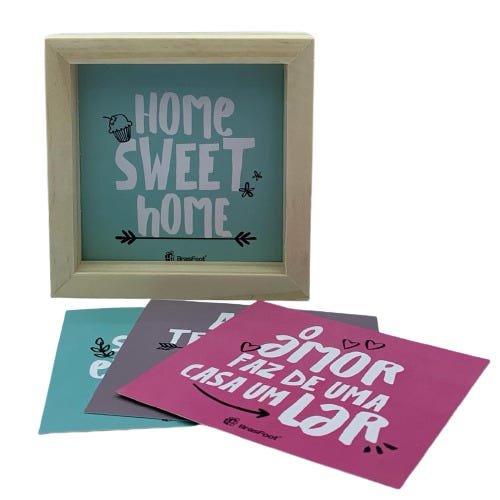 Kit Inspiração Quadro Cards de Mensagens - Frases Casa | MadeiraMadeira