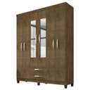 Ver imagem 1 de Guarda Roupa Casal Espelho 6p 2g Moden 150 Cm Malbec Incp