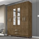 Ver imagem 2 de Guarda Roupa Casal Espelho 6p 2g Moden 150 Cm Malbec Incp