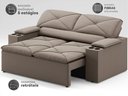 Ver imagem 3 de Sofá com Porta Copos Retrátil e Reclinável Pop 1,54m Velosuede Capuccino - Netsofas