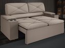 Ver imagem 1 de Sofá com Porta Copos Retrátil e Reclinável Pop 1,54m Velosuede Capuccino - Netsofas