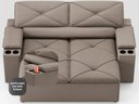 Ver imagem 5 de Sofá com Porta Copos Retrátil e Reclinável Pop 1,54m Velosuede Capuccino - Netsofas