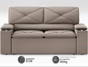 Ver imagem 4 de Sofá com Porta Copos Retrátil e Reclinável Pop 1,54m Velosuede Capuccino - Netsofas