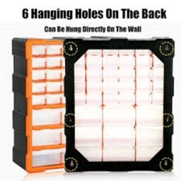 Gaveteiro Caixa Organizadora Multiuso com 39 Gavetas 78 Divisorias Organizazadora de Mesa e Parede P - 4