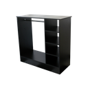 Ver imagem 5 de Balcão Expositor Arara Central com Cabideiro e Nichos para Loja G2 Preto