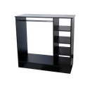 Ver imagem 2 de Balcão Expositor Arara Central com Cabideiro e Nichos para Loja G2 Preto