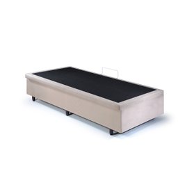 Cama Box Baú Solteiro 88x188x42cm Suede Bege com Pistão a Gás - 2