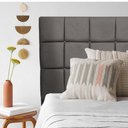 Ver imagem 2 de Kit Cabeceira + Calçadeira Baú Espanha 100cm Solteiro para Cama Box Suede Cinza - Gat Magazine