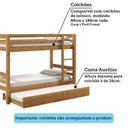 Ver mais imagens de Treliche Solteiro 100% Madeira Maciça La Paz Espresso Móveis