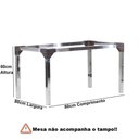 Ver imagem 3 de Kit 4 Cadeiras Angra e Mesa de 80cm Haiti em Alumínio Jardim
