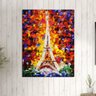 Quadro Decorativo - Torre Eiffel Espatulada - 100x80cm Bela Arte Quadros e Molduras Uma Tela - 4