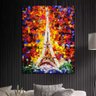 Quadro Decorativo - Torre Eiffel Espatulada - 100x80cm Bela Arte Quadros e Molduras Uma Tela - 1