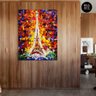 Quadro Decorativo - Torre Eiffel Espatulada - 100x80cm Bela Arte Quadros e Molduras Uma Tela - 5