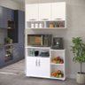 Kit Armário + Fruteira Módulo Três Portas Estilo Moderno Redecore Conjunto de móveis multifucinais - 2
