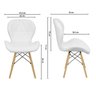 Cadeira Estofada Eiffel Slim Wood Pés de Madeira Branco - 7