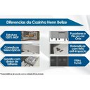 Ver imagem 2 de Módulo Cozinha Henn Belize Armário 3 Portas c/Vidro Cinza