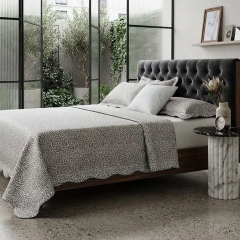 Cobreleito Casal King Duplaface 03 Pçs Animale 2,60 x 2,80 - Cinza