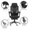 CADEIRA GAMER ANATOMICA TELA MESH PRETA - 2