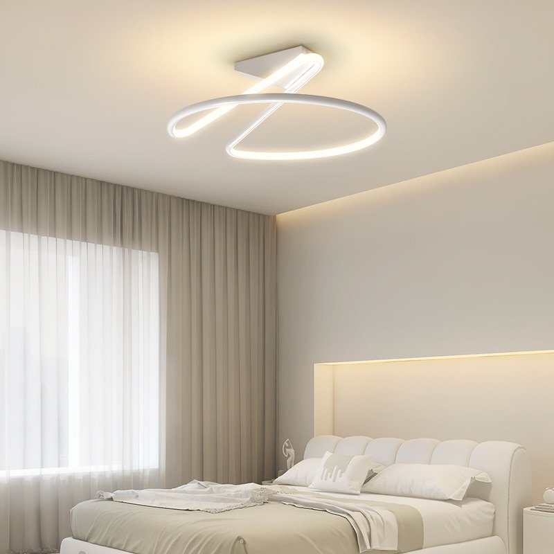 Plafons Luz de teto simples e moderno quarto atmosfera duplex villa hall nordic lâmpadas - White A-D - 1