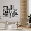 Ver imagem 1 de Adesivo de Parede Palavras Motivação Saúde Recepção Academia Kanto Store Preto