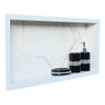 Nicho em Porcelanato para Banheiro Branco Carrara 60x32cm - 2