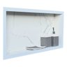 Nicho em Porcelanato para Banheiro Branco Carrara 60x32cm - 5