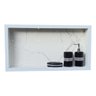 Nicho em Porcelanato para Banheiro Branco Carrara 60x32cm - 1