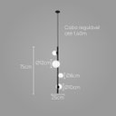 Ver imagem 2 de Pendente Orbit 4 Globos Esferas Pdh1530pt Studioluce St2663