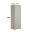 Ver imagem 2 de Guarda Roupa Modulável 87,5cm com 2 Portas 100% Mdf Cor:grigio