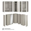 Ver imagem 4 de Guarda Roupa Modulável 87,5cm com 2 Portas 100% Mdf Cor:grigio