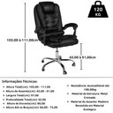 Ver imagem 2 de Cadeira de Escritório Presidente Executivo com Regulagem de Altura - Preto