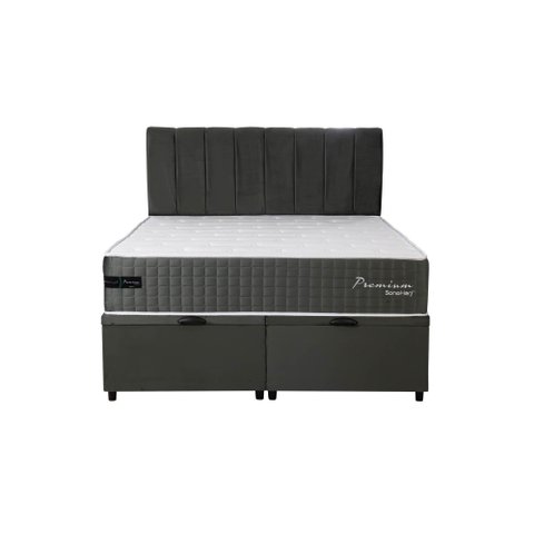 Kit Premium Box Baú Queen 1,58 - Cinza