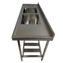 Ver imagem 3 de Pia Aço Inox Industrial 150x60x90 Cm Cuba Dupla Nortinox
