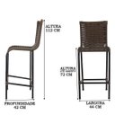 Ver imagem 3 de 4 Banquetas Diplomata Em Fibra Sintética Para Área Externa, Cozinha, Restaurante, Bancada - Argila