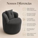 Ver imagem 7 de Poltrona Sala Orgânica Confortável Reforçada Bouclé Quarto