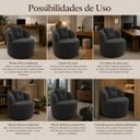 Ver imagem 6 de Poltrona Sala Orgânica Confortável Reforçada Bouclé Quarto