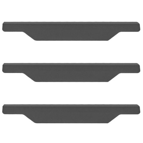 Kit 3 Puxadores de Móveis Cinza 15cm Aço Carbono Masutti Gav
