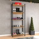 Ver imagem 3 de Sapateira Jordan Estilo Industrial 10 Pares Freijó/black - Panorama Móveis