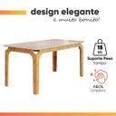 Ver imagem 7 de Mesa Sala de Jantar 1,60m Tampo em Vidro Cedro-off White