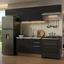 Ver imagem 1 de Armário de Cozinha Completa 280 Cm Rustic/preto Lux Madesa 02