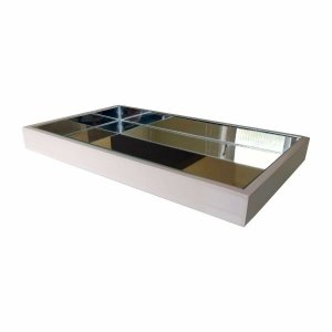 Bandeja Flutuante Laca Espelhada 50x30 - Off White