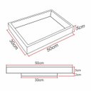 Ver imagem 4 de Bandeja Flutuante Laca Espelhada 50x30 - Off White