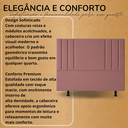 Ver imagem 6 de Cabeceira 140 cm Linho Casal Frame Estofada Cama Box Moderna:Rose