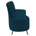 Ver imagem 6 de Sofá 2 Lugares para Sala Living 135cm Pés Palito Tamar K04 Veludo Azul - Mpozenato