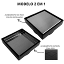 Ver imagem 5 de Kit Ralo Linear Banheiro 5x70 + Ralo 15x15 Inox Oculto Preto Box Lavabo Dentro e Fora