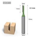 Ver imagem 2 de Fresa para Tupia 3mm Haste 6mm Marcenaria Madeira Mdf