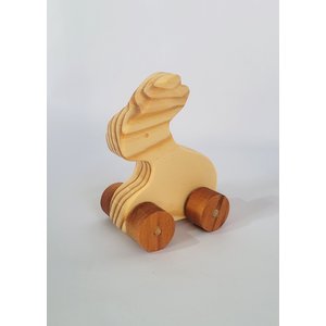 Coelho de Madeira Maciça. Brinquedo Artesanal e Decoração.