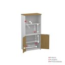 Ver imagem 7 de Armário Misto para Escritório com Nicho e Portas com Chave 159,6cm P25 Pandin Branco/Samba