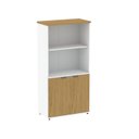 Ver imagem 3 de Armário Misto para Escritório com Nicho e Portas com Chave 159,6cm P25 Pandin Branco/Samba