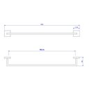 Ver imagem 3 de Porta Toalha Clean 50 Cm Black Noir 2040.BL.050.CLN.NO - Deca